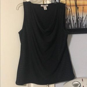 Cowl neck black blouse